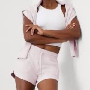 Women's Seasoft Mid Rise 4" Short, Shell (Soft Pink), Size XS